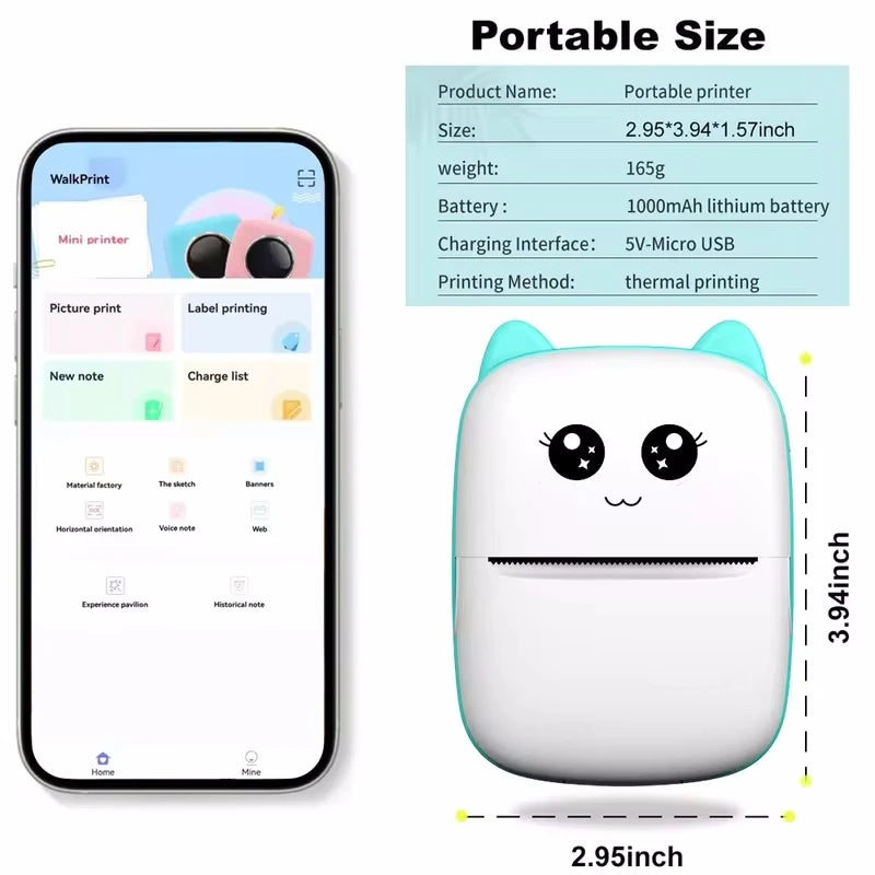 PrintPal:Portable Mini Sticker Printer